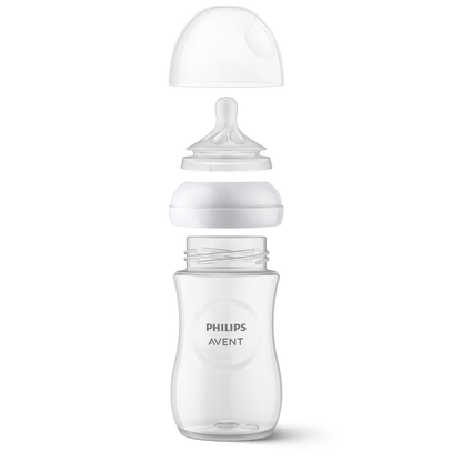 Philips Avent Natural Response Baby Bottle – 260ml, BPA-Free Milk Bottle with Teat for Babies 1 Month+ (Model SCY903/01)